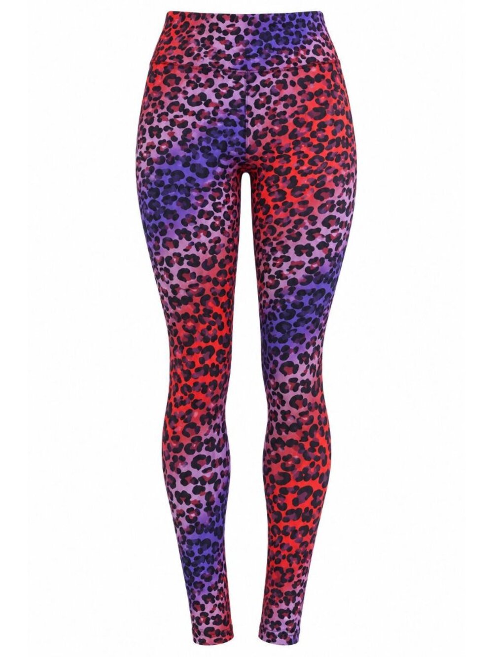 LuLaRoe T C Leggings Purple Red Leopard Print Animal Print Stretch Pull On Pants